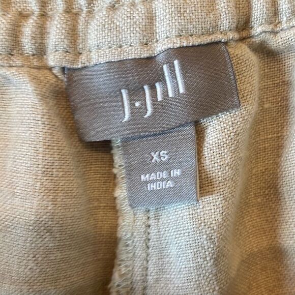 J.Jill taupe linen pull on short side xs - Picture 6 of 8